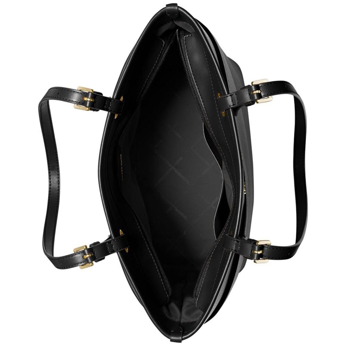 Medium Leather Top Zip Pocket Tote