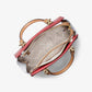 Marilyn Medium Color-Block Saffiano Leather Satchel