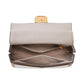 Katy Colorblocked Small Textured Leather Satchel