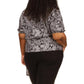 Plus Size Foil Paisley Wrap Top