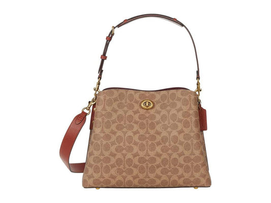 Coated Canvas Signature Willow Shoulder Bag
