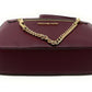 Michael Kors Jet Set East West Chain Merlot Saffiano Leather Crossbody Bag