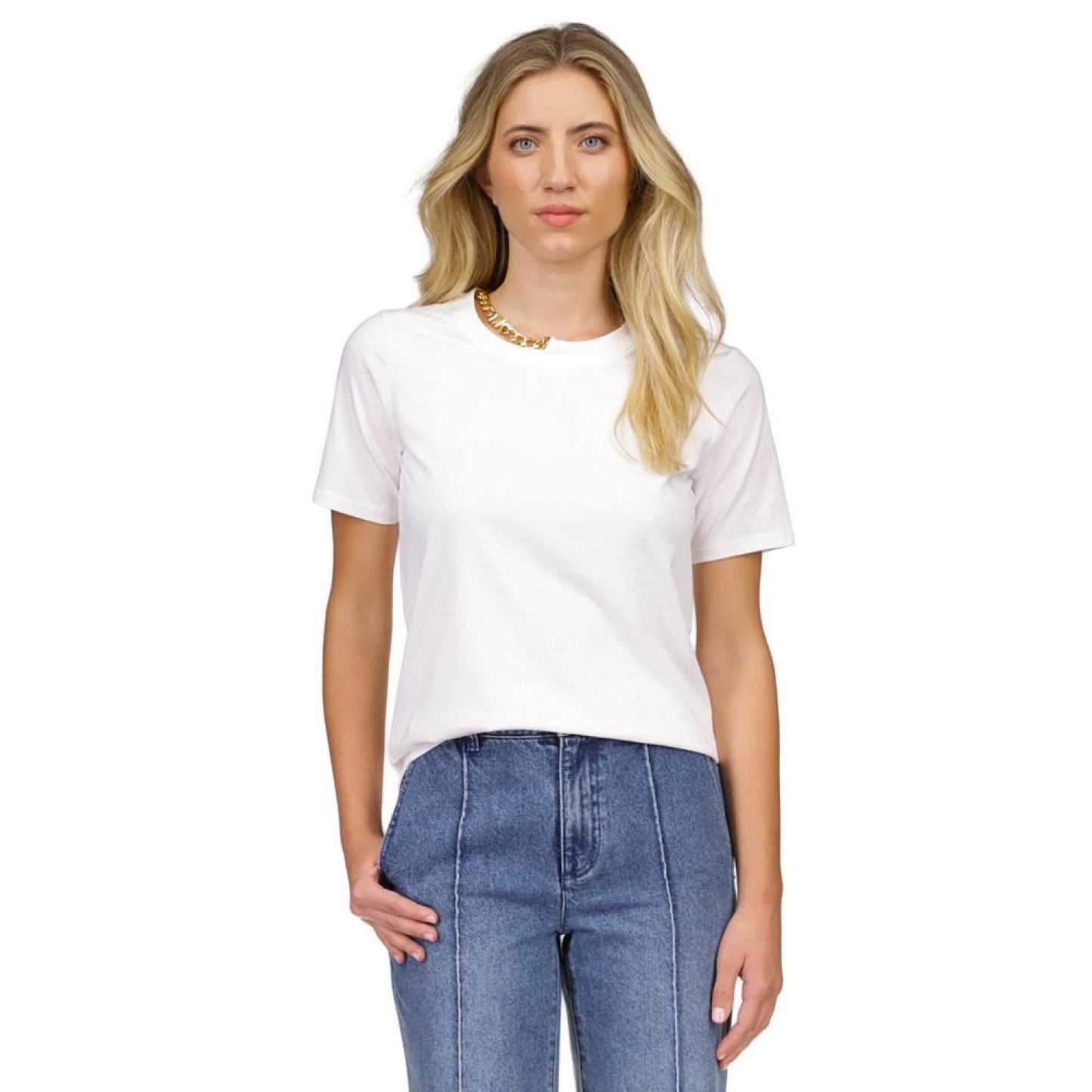 MICHAEL Women's Chain-Neck Classic T-Shirt