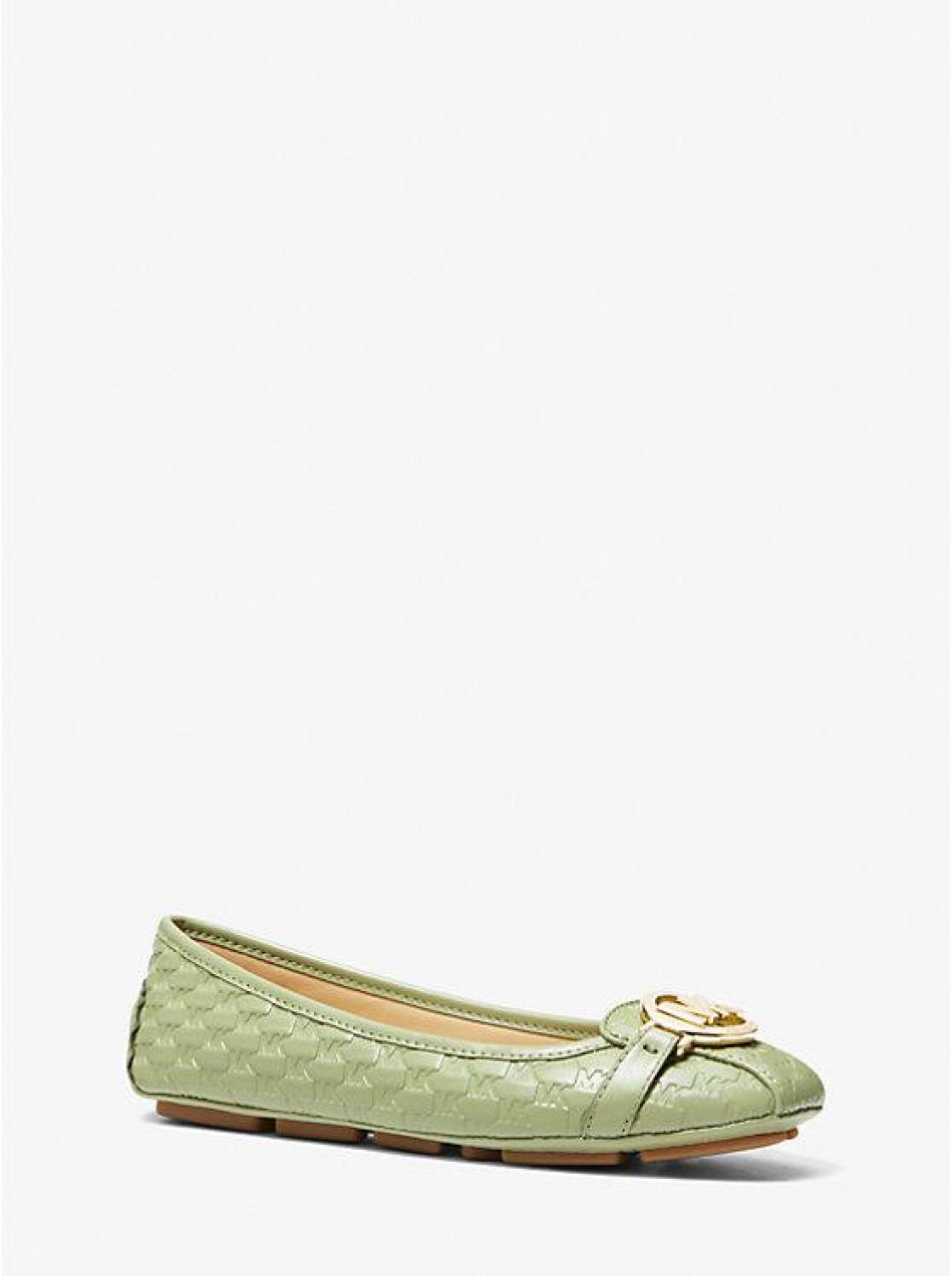 Fulton Logo Embossed Faux Leather Moccasin