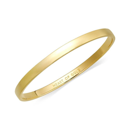 Bracelet, 12k Gold-Plated Heart of Gold Idiom Bangle Bracelet