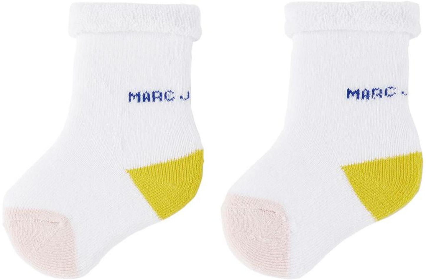 Two-Pack Baby White Jacquard Socks