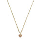 Faux Stone Crystal Heart Pendant Necklace