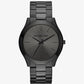 Oversized Slim Runway Black-Tone Watch