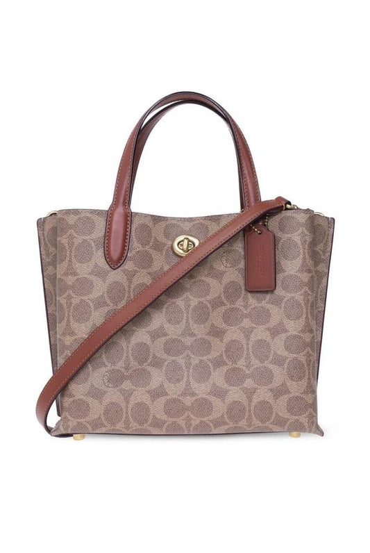Coach Willow 24 Monogram Pattern Tote Bag