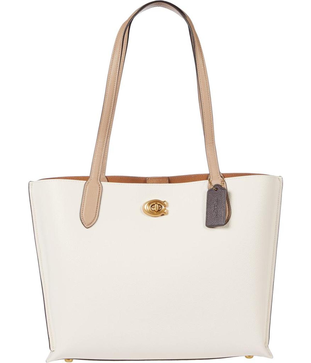 Color-Block Leather Willow Tote