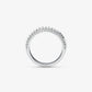 Precious Metal-Plated Sterling Silver Pavé Ring