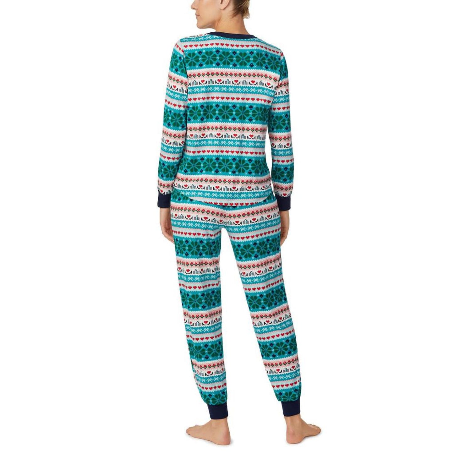 Cozy Brushed Jersey Long Sleeve Henley Joggers Set