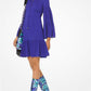 Silk-Georgette Peasant Dress