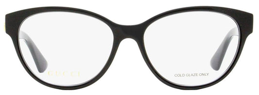 Gucci Women's Oval Eyeglasses GG0633O 001 Black/Gold 54mm