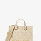 Gigi Small Metallic Empire Logo Jacquard Messenger Bag