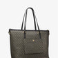 Heritage Large Metallic Logo Top-Zip Tote Bag