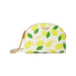 Morgan Lemon Toss Embossed Saffiano Leather Double Zip Dome Crossbody