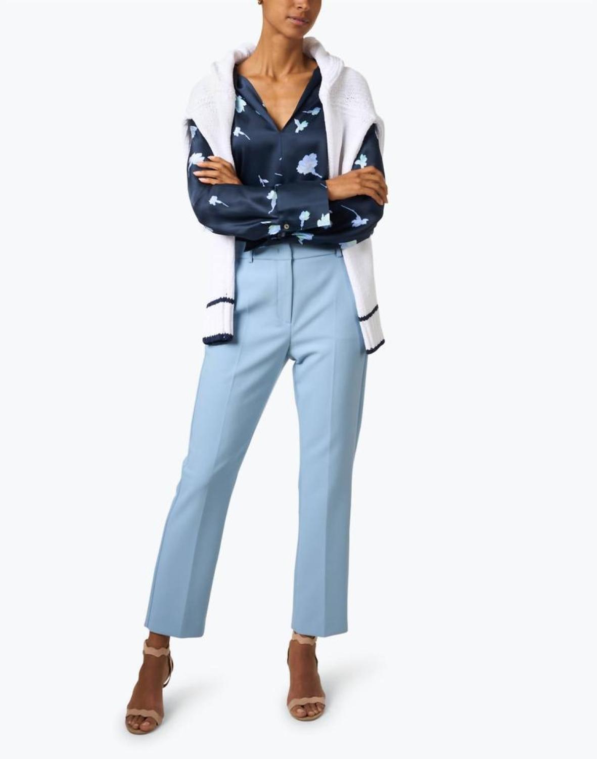 Rana Long Trouser In Light Blue