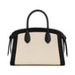 Knott Colorblocked Pebbled Leather Medium Zip Top Satchel