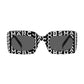 50MM Rectangle Logo Sunglasses
