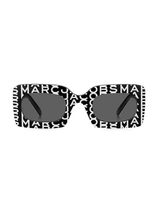 50MM Rectangle Logo Sunglasses