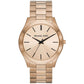 Men's Slim Runway Quartz Three-Hand Beige Gold-Tone Stainless Steel Watch 44mm