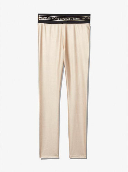 Logo Tape Lamé Leggings