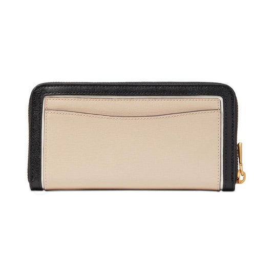 Morgan Colorblocked Saffiano Leather Zip-Around Continental Wallet