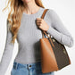 Michael Kors Sylvia Top Zip MK Acorn Signature Tote Bag