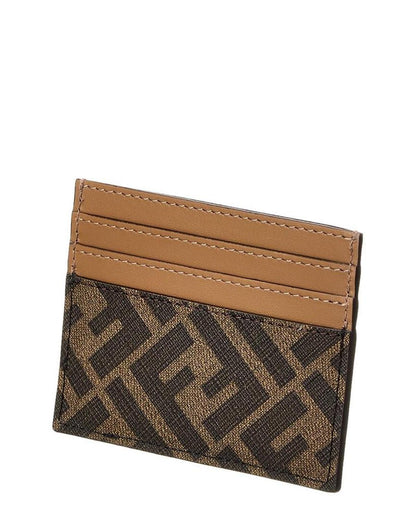 FENDI FF Leather Card Holder