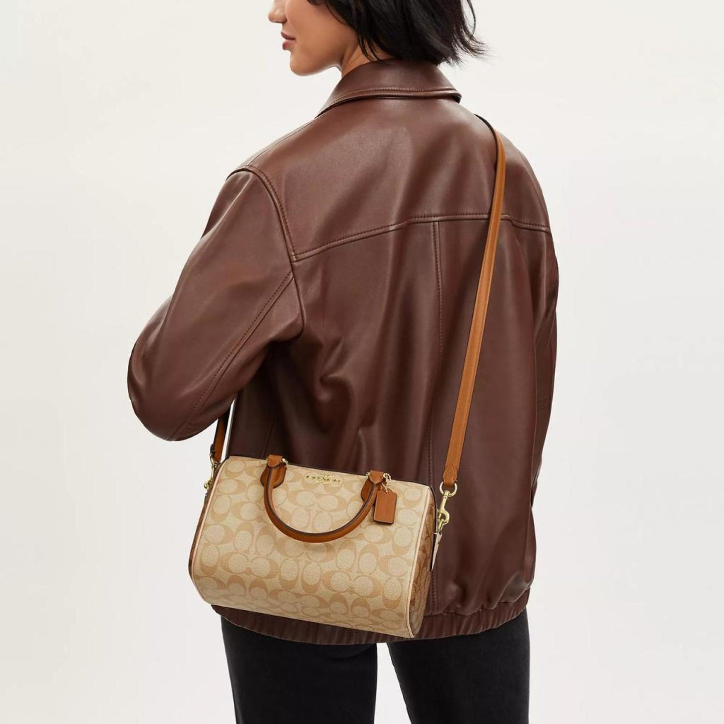 Coach Outlet Rowan Satchel In Blocked Signature Canvas