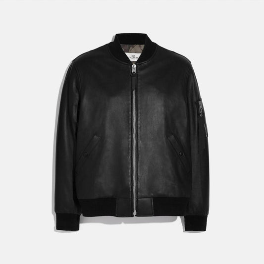 COACH Leather Ma 1 Jacket