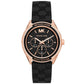 Women's Jessa Multifunction Black Silicone Watch 40mm