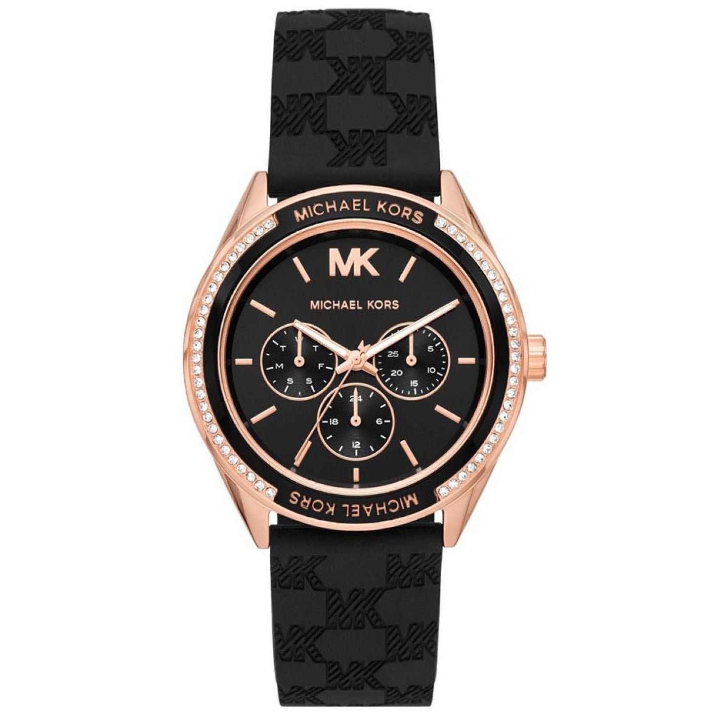 Women's Jessa Multifunction Black Silicone Watch 40mm