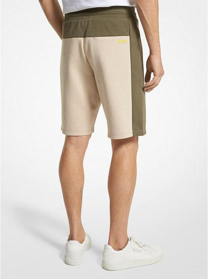 Two-Tone Cotton Blend Shorts