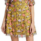 Embriodered-Tulle Mini Dress In Marigold