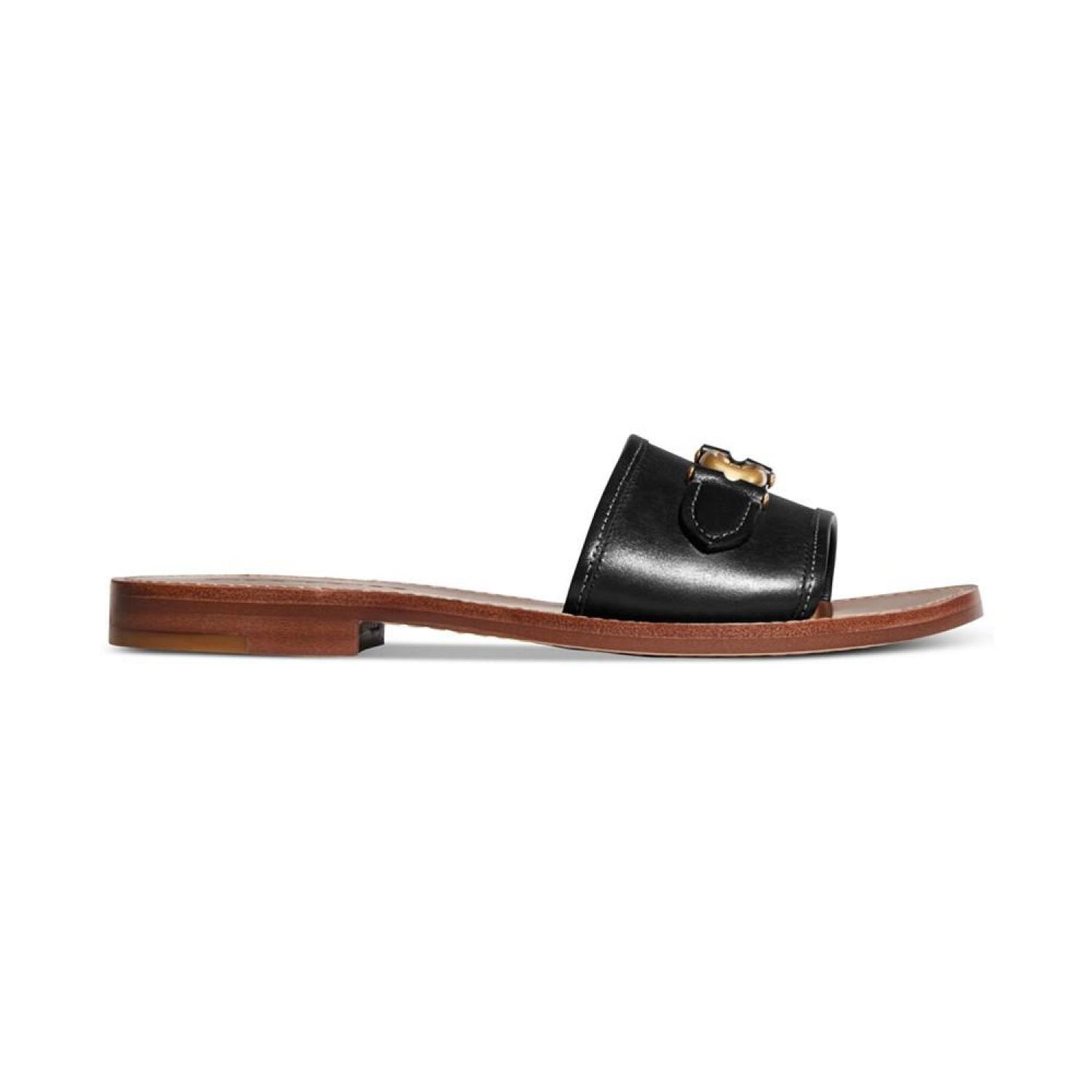 Ina Logo Emblem Slide Flat Sandals