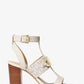 Izzy Embellished Logo and Leather Sandal