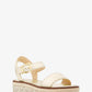 Richie Metallic Faux Leather and Logo Platform Espadrille