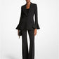Double Crepe Sablé Flare-Sleeve Blazer