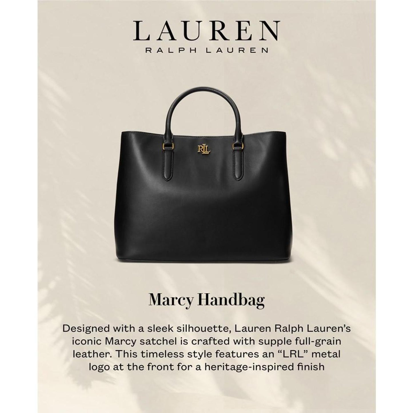 Leather Large Marcy Satchel