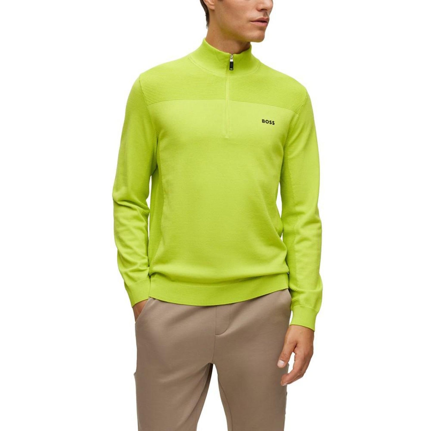 Men's Branded Zip-Neck Sweater