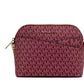 Michael Kors Jet Set Medium Mulberry PVC Leather X Cross Dome Crossbody Women's Handbag