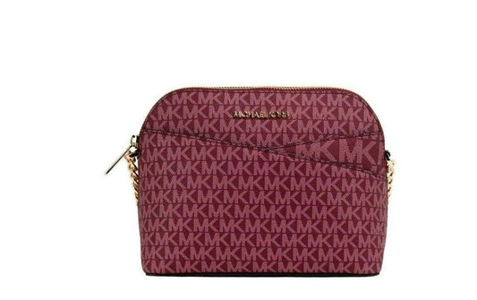 Michael Kors Jet Set Medium Mulberry PVC Leather X Cross Dome Crossbody Women's Handbag