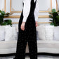 Brewster Jumpsuit In Black Velvet Pearl