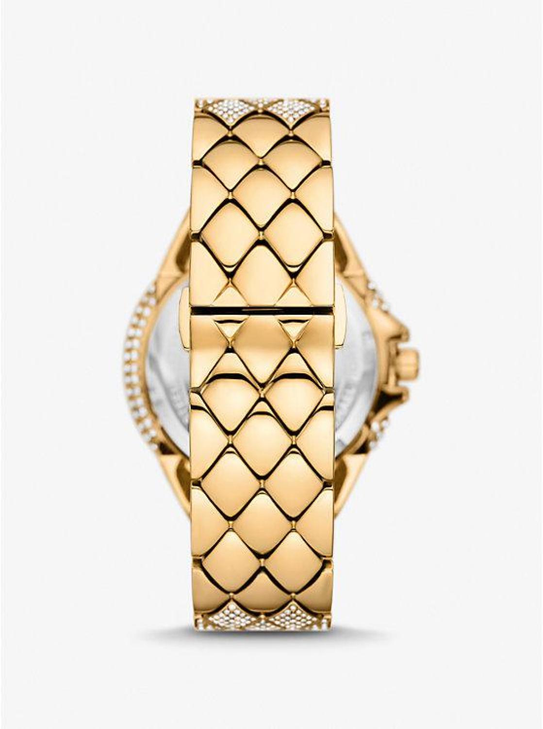 Oversized Camille Pavé Gold-Tone Watch