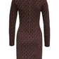 Michael Kors MKGO Logo Jacquard Knitted Mini Dress