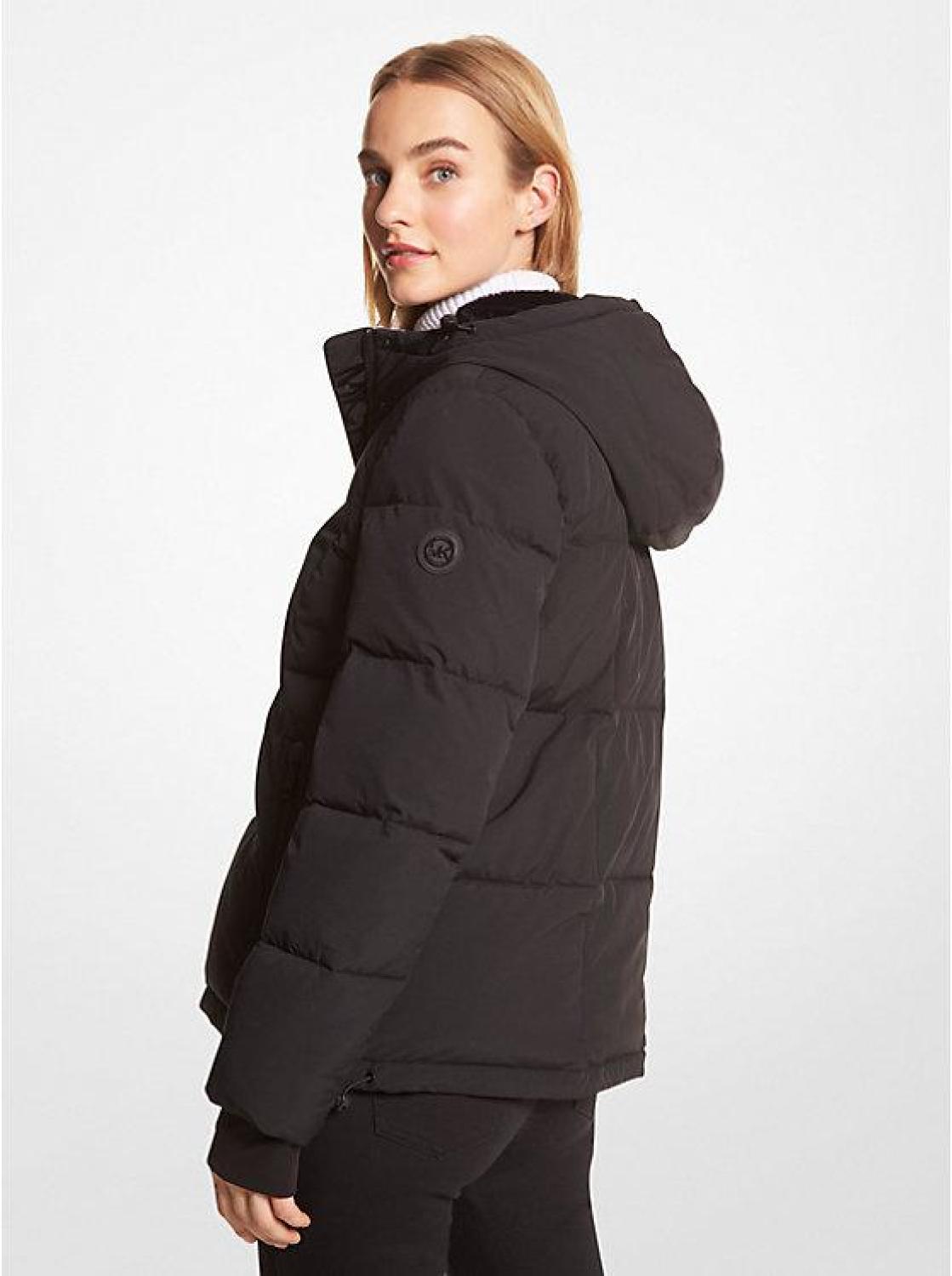Faux Fur-Trim Quilted Puffer Jacket
