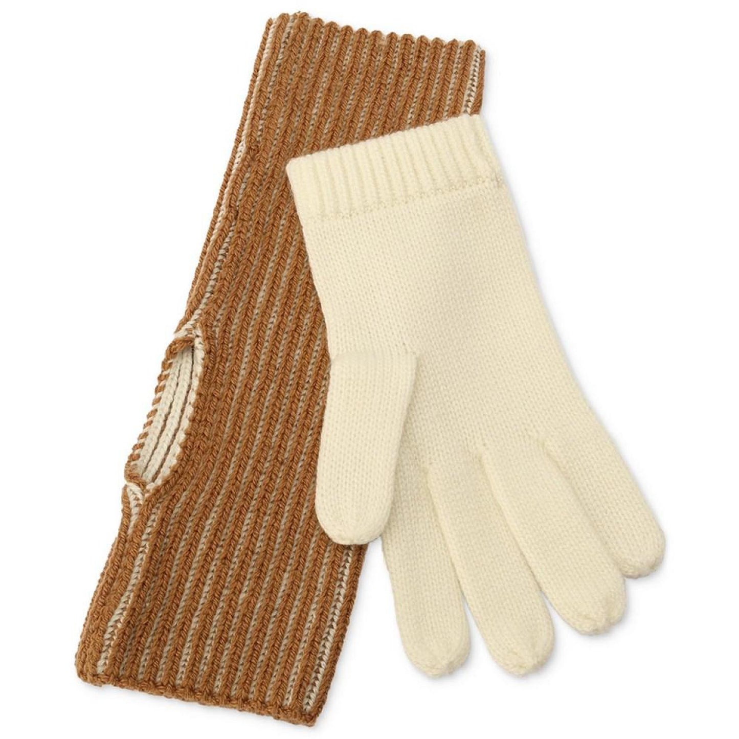 Women's 3-in-1 Plaited Fisherman Ribbed Gloves