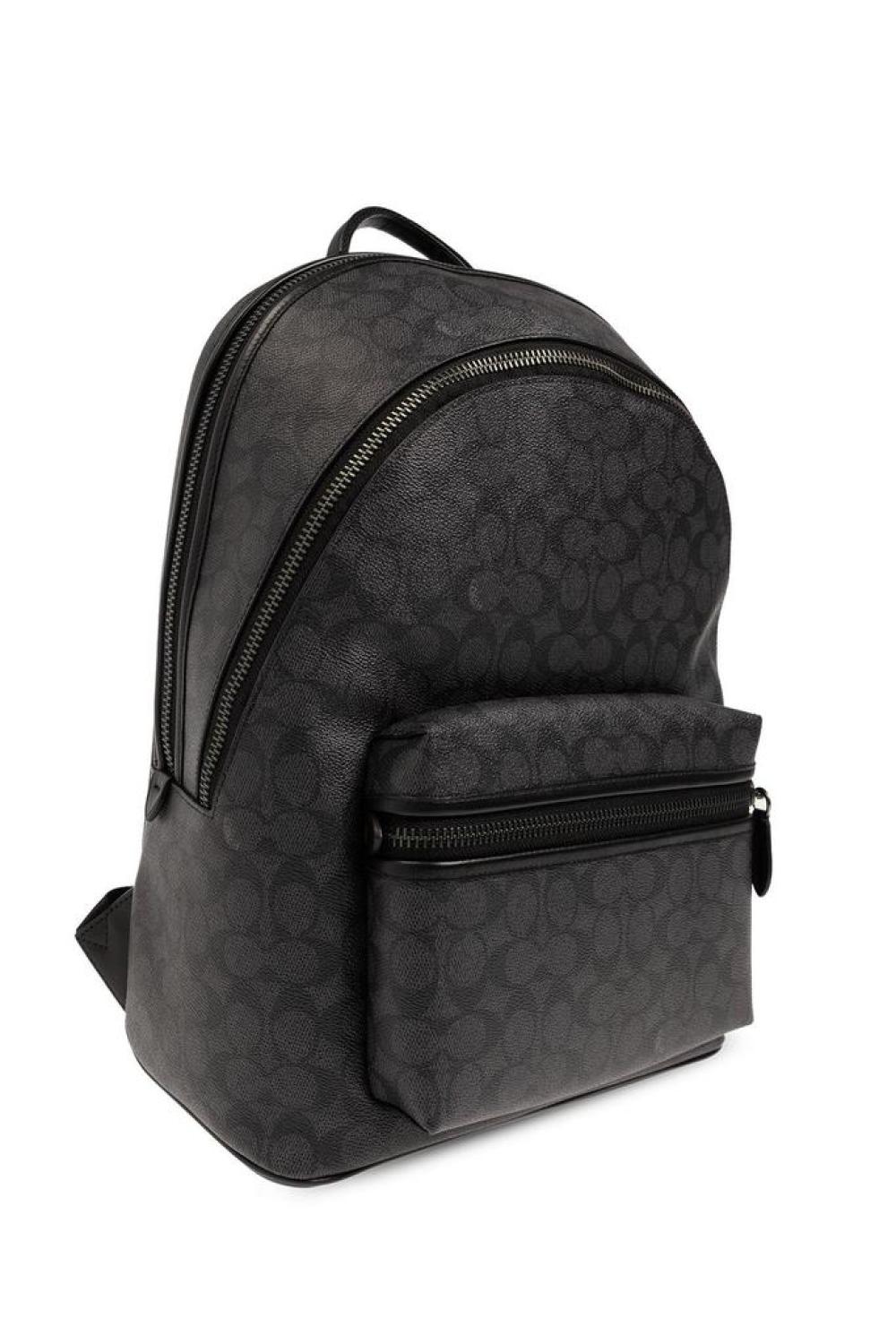 Coach Logo Detailed Zipped Backpack